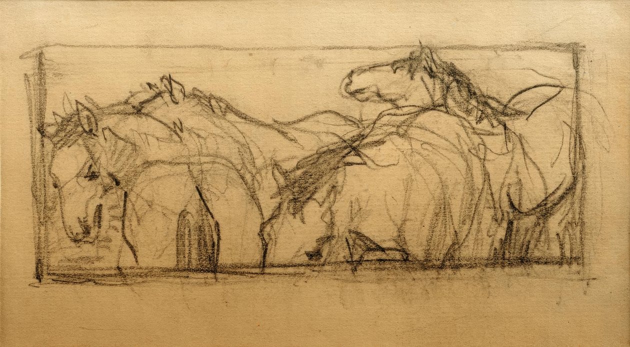 Lenggries lótanulás (lótanulás) alkotó: Franz Marc
