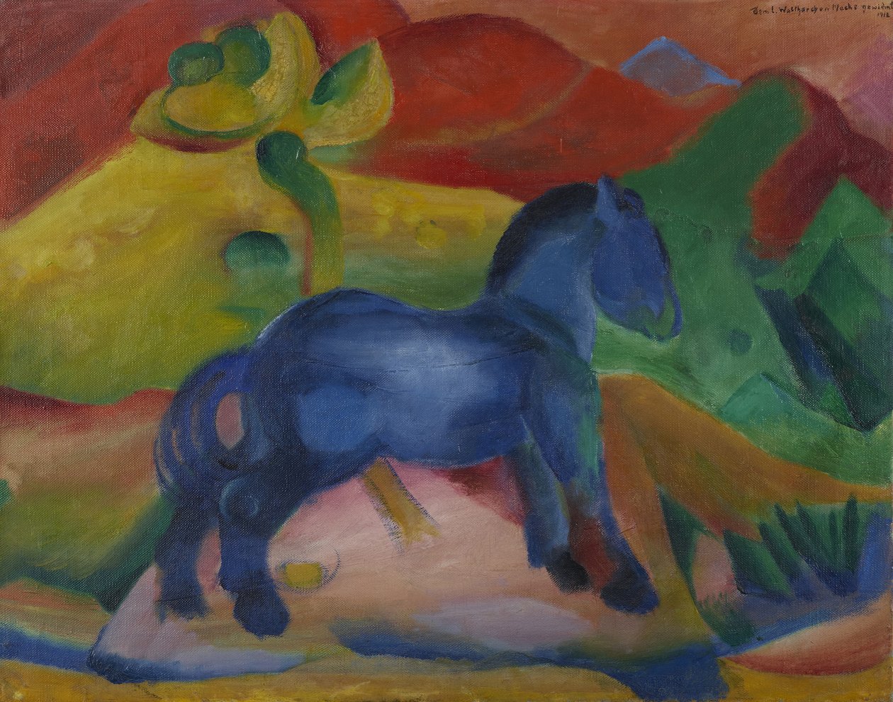 Kis kék ló Gyermekkép, 1912. alkotó: Franz Marc
