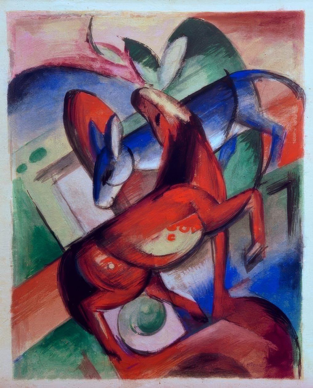 Ló és szamár alkotó: Franz Marc