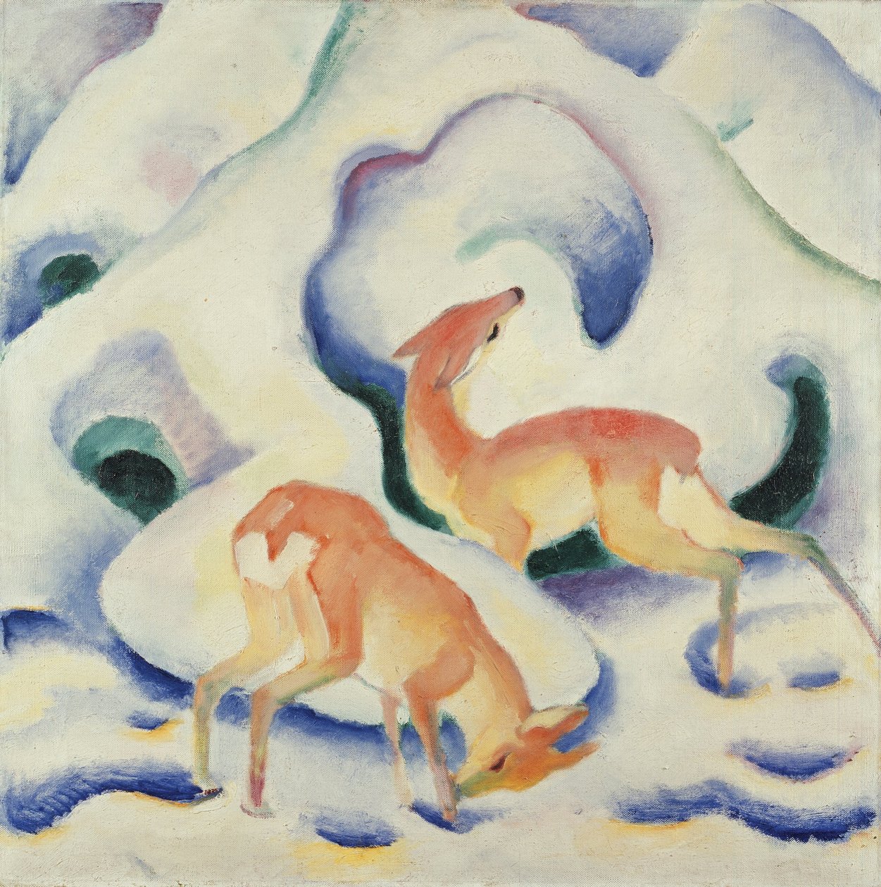 Szarvas a hóban II alkotó: Franz Marc