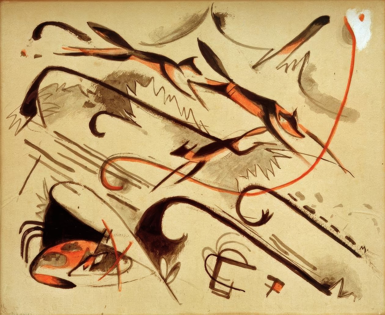 Scherzo (rókák játszanak) alkotó: Franz Marc