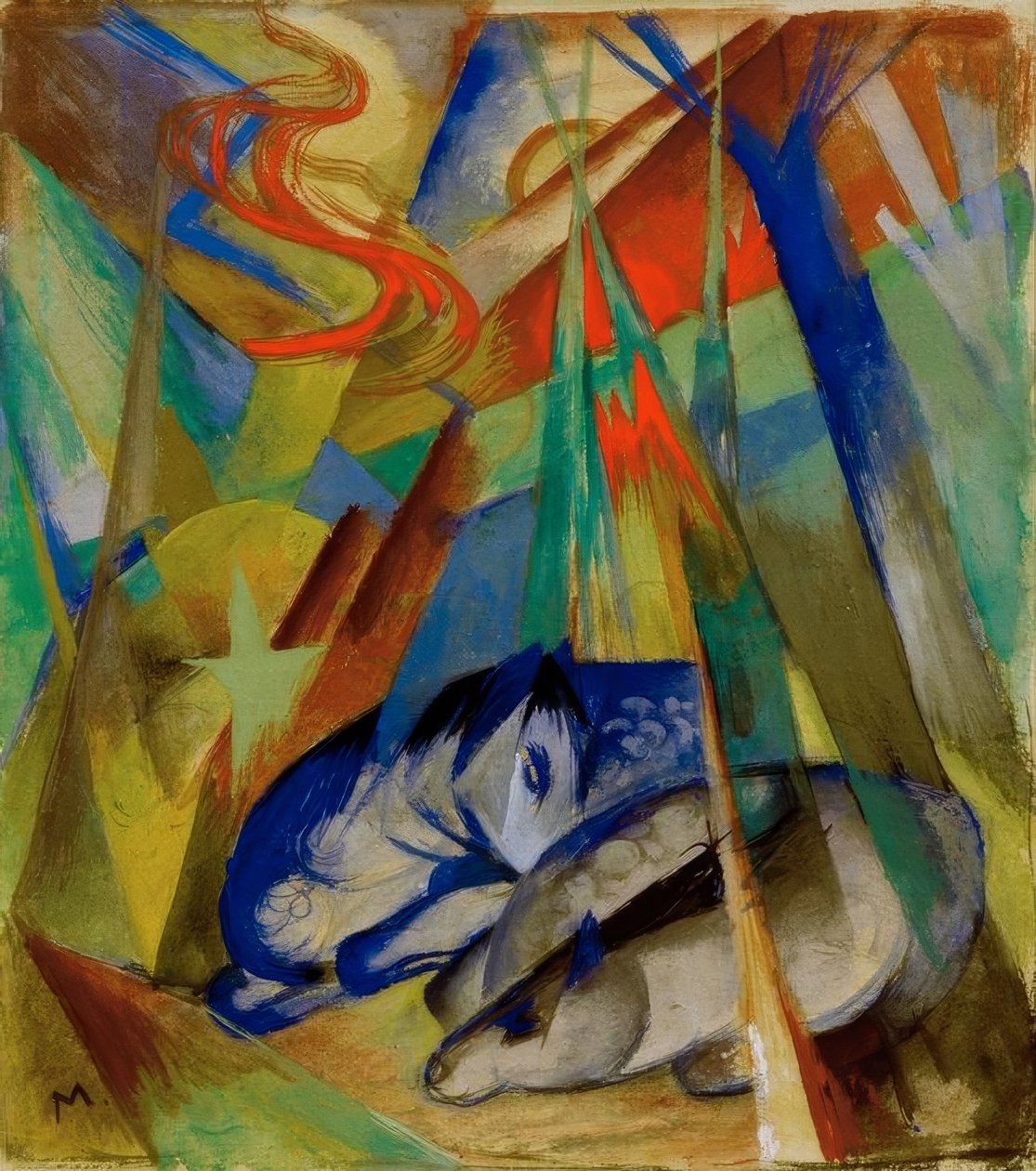 Alvó állatok alkotó: Franz Marc