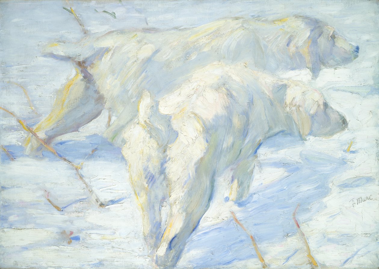 Szibériai kutyák a hóban alkotó: Franz Marc