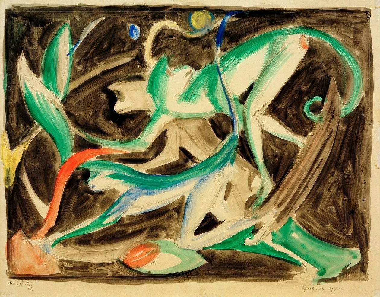Játszani a majmokkal alkotó: Franz Marc