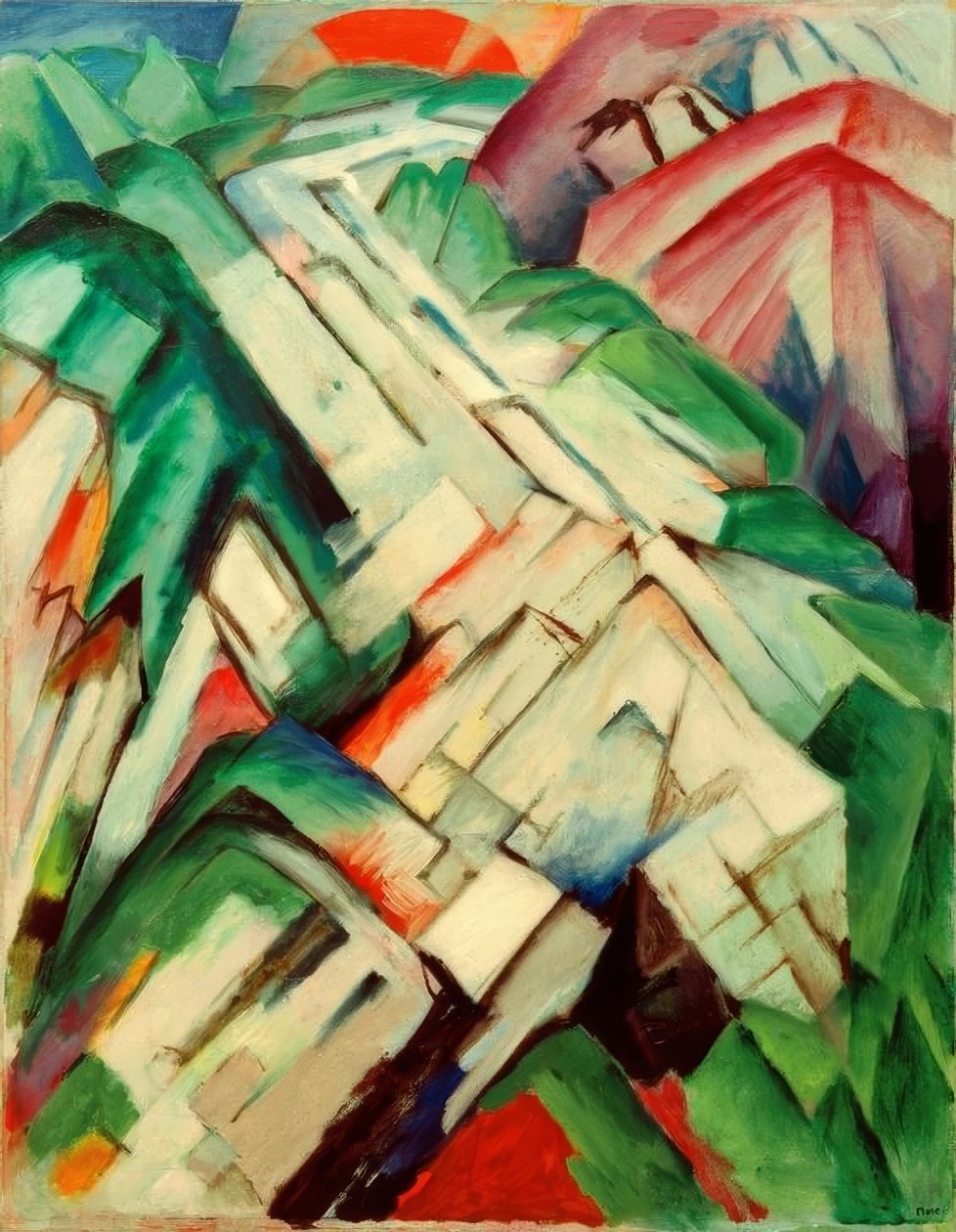 Köves ösvény (hegyek / táj) alkotó: Franz Marc