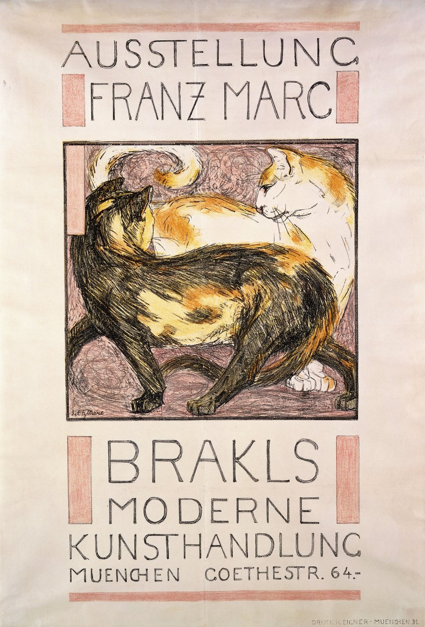 Két macska, 1909-10 alkotó: Franz Marc