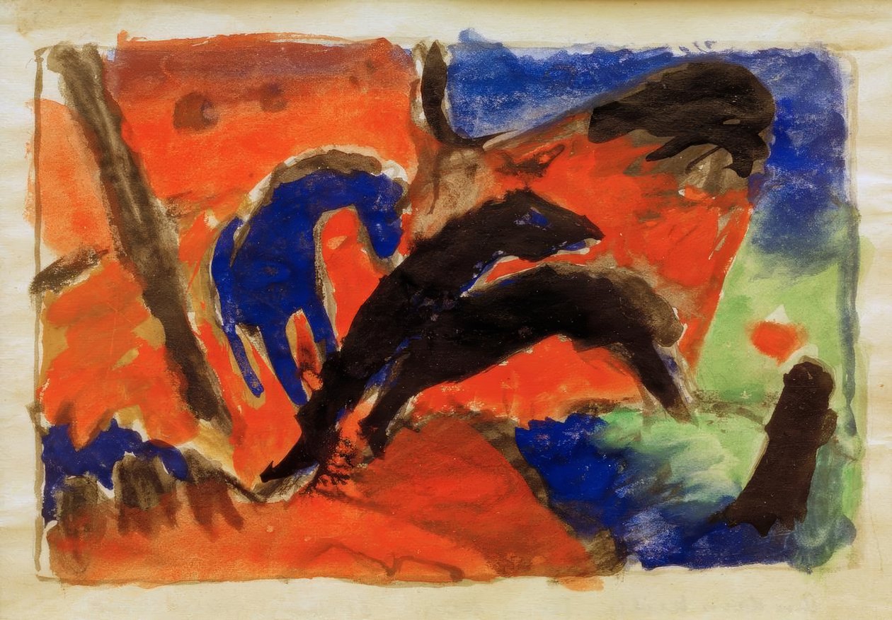 Két ló (ugró lovak) alkotó: Franz Marc