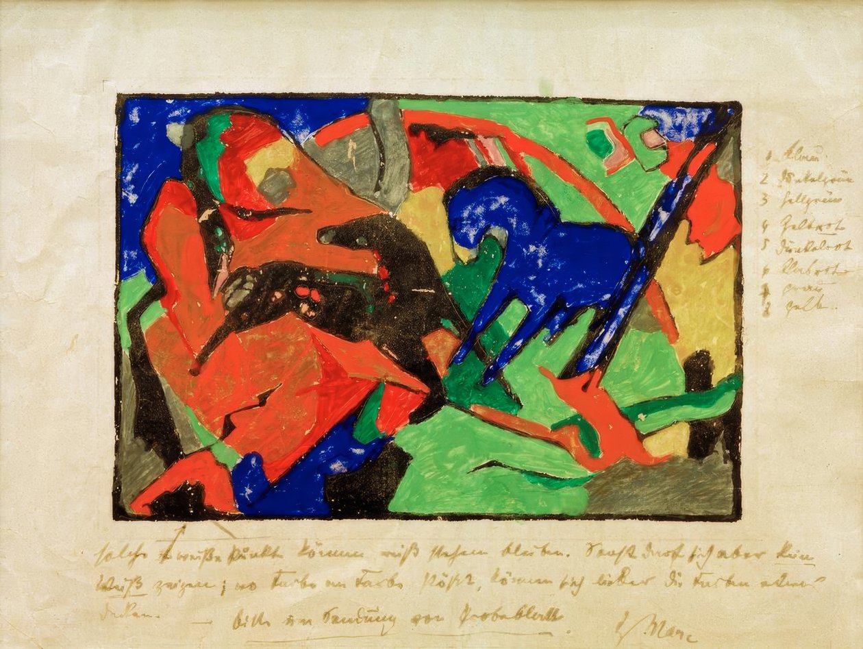 Két ló alkotó: Franz Marc