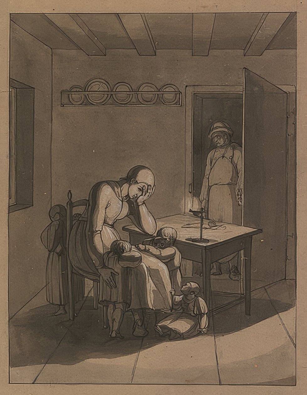 Lienhard és Gertrud. 1808 körül alkotó: Franz Pforr