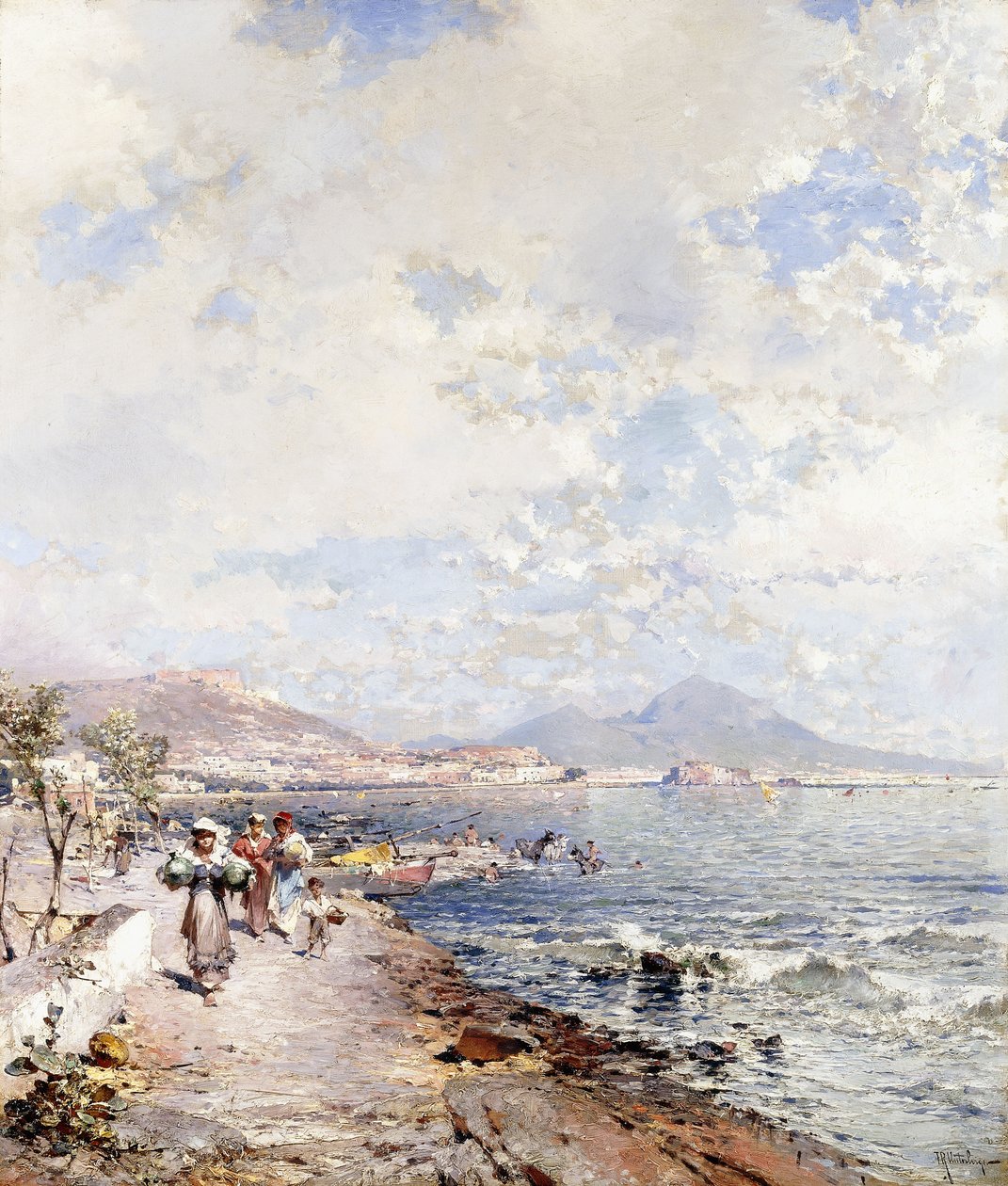 Posilipo, Nápoly, alkotó: Franz Richard Unterberger
