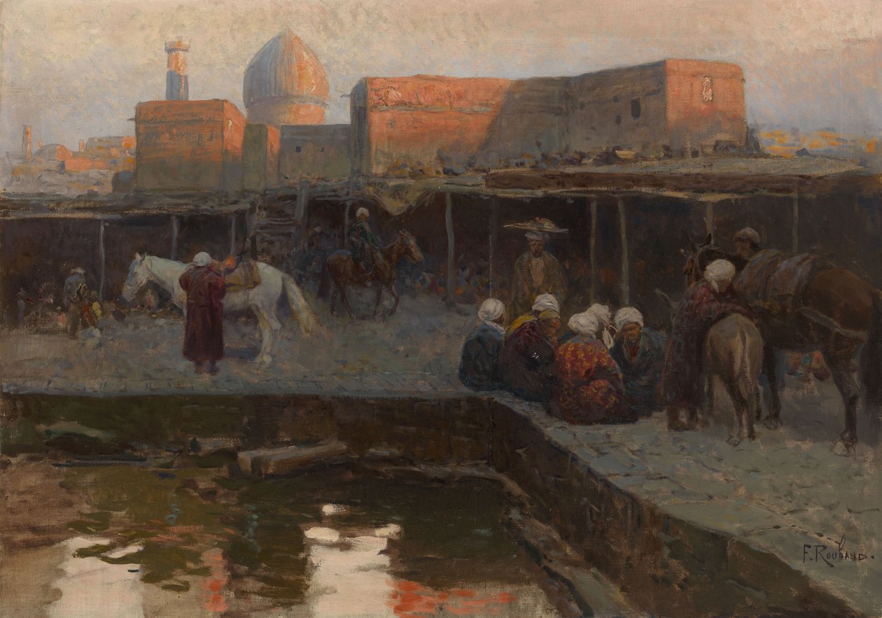 Gur-e Amir karavánszeráj Szamarkandban alkotó: Franz Roubaud