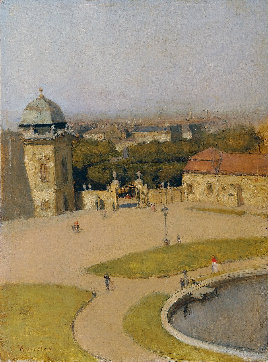Kilátás a Felső-Belvedere délnyugati felől alkotó: Franz Rumpler