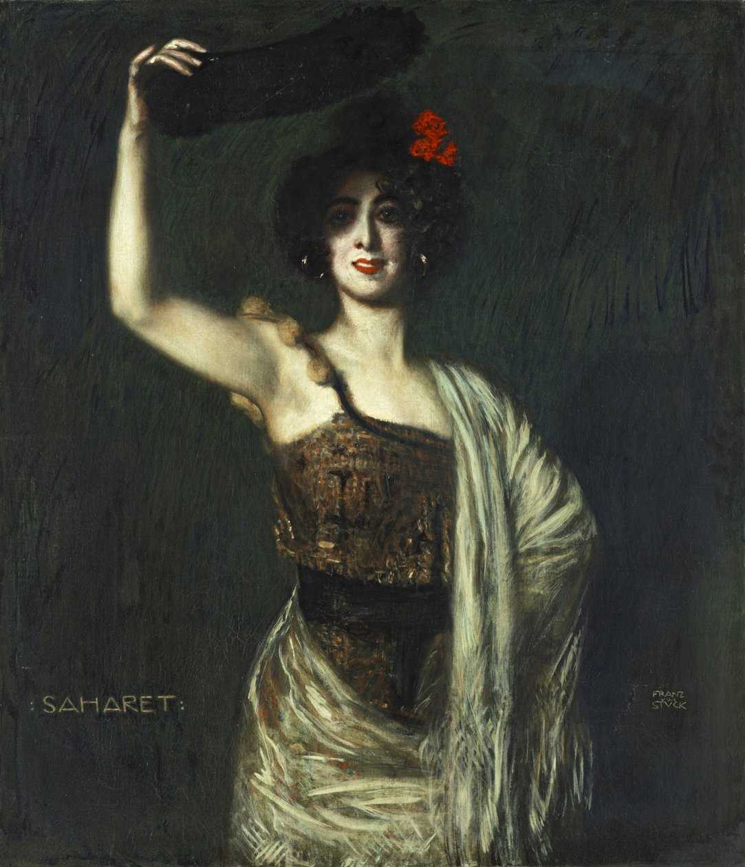 A táncos Saharet alkotó: Franz von Stuck