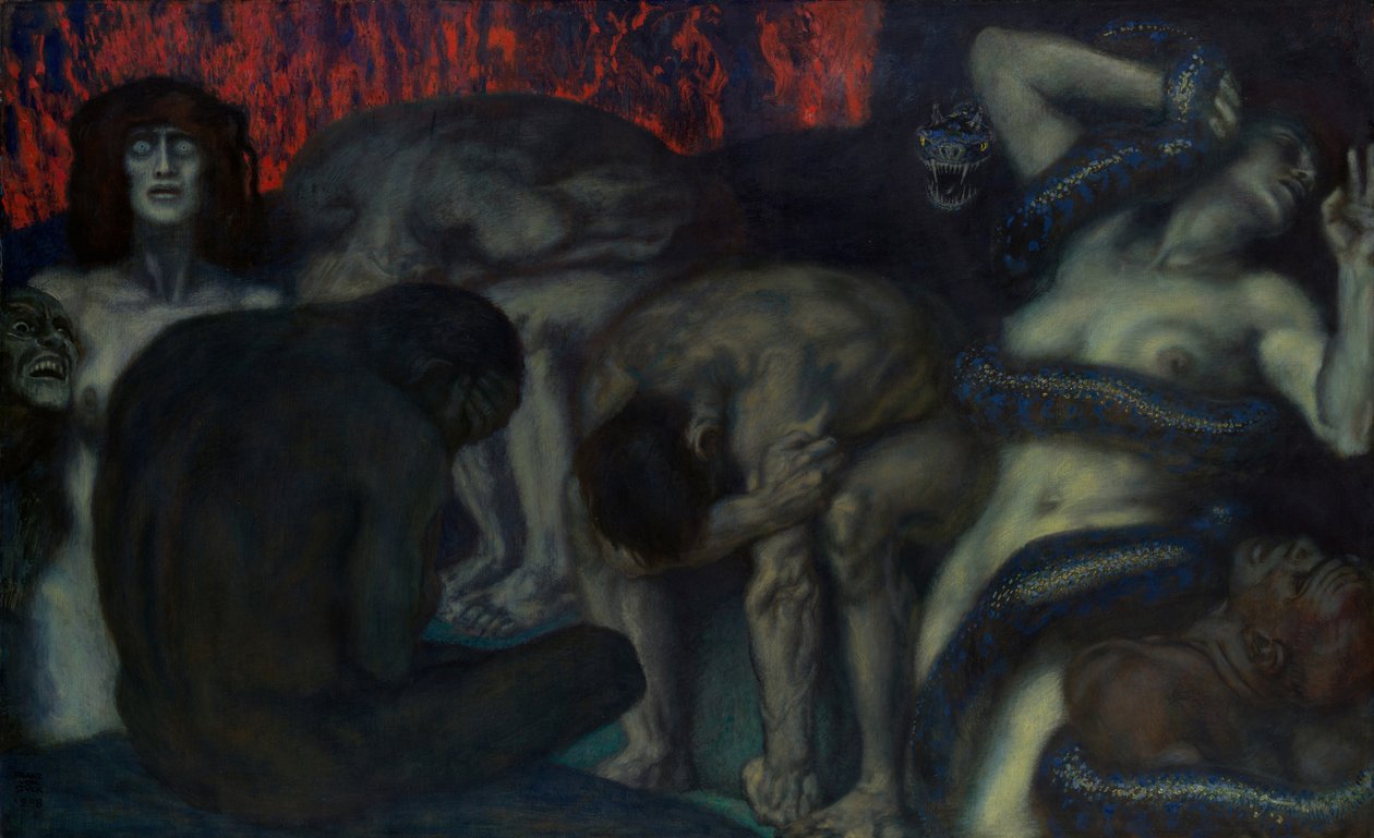 Pokol, 1908. alkotó: Franz von Stuck