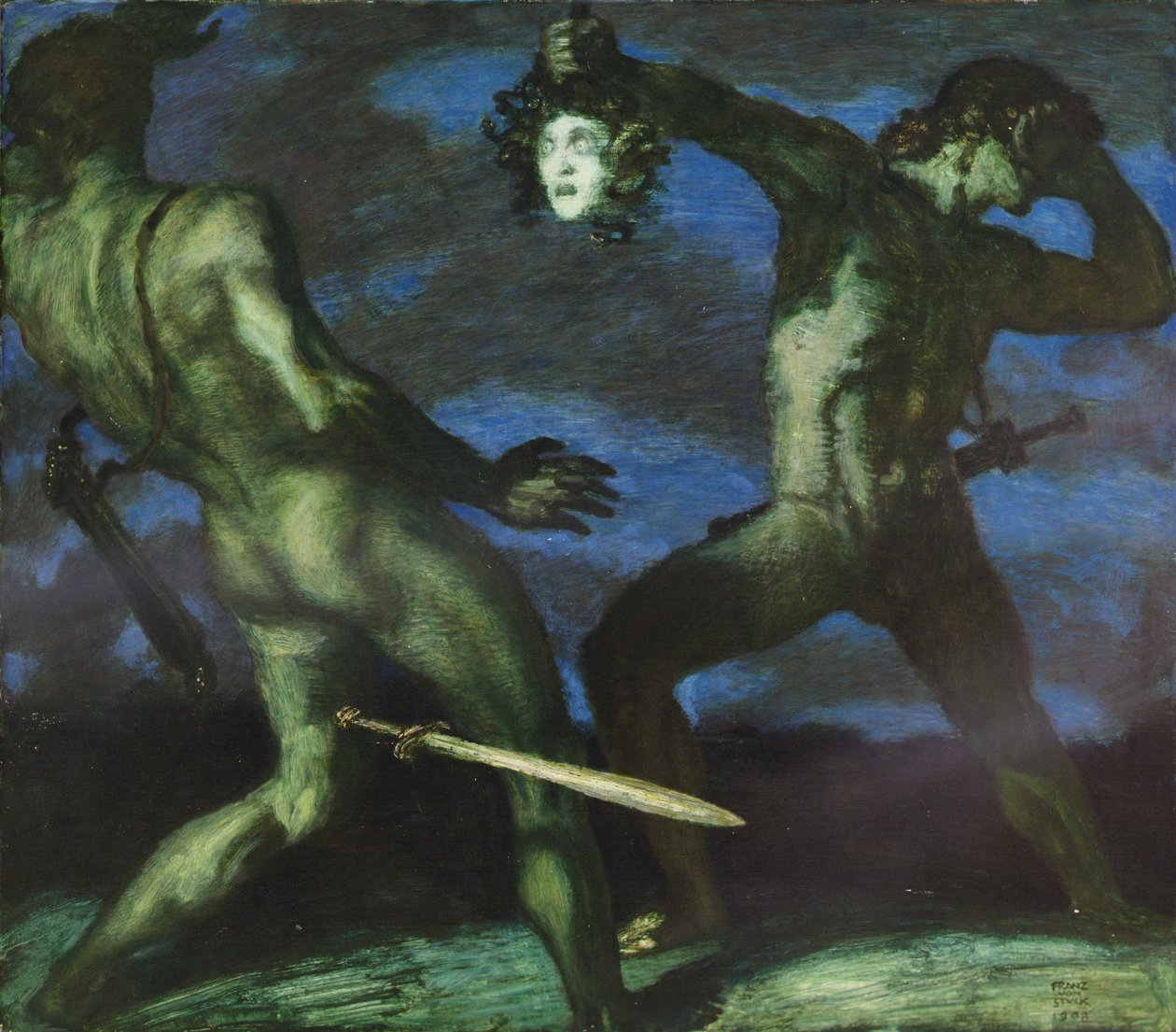 Perszeusz a Medúza fejével alkotó: Franz von Stuck