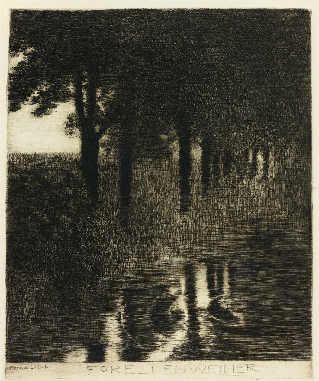 A Pisztráng medence alkotó: Franz von Stuck