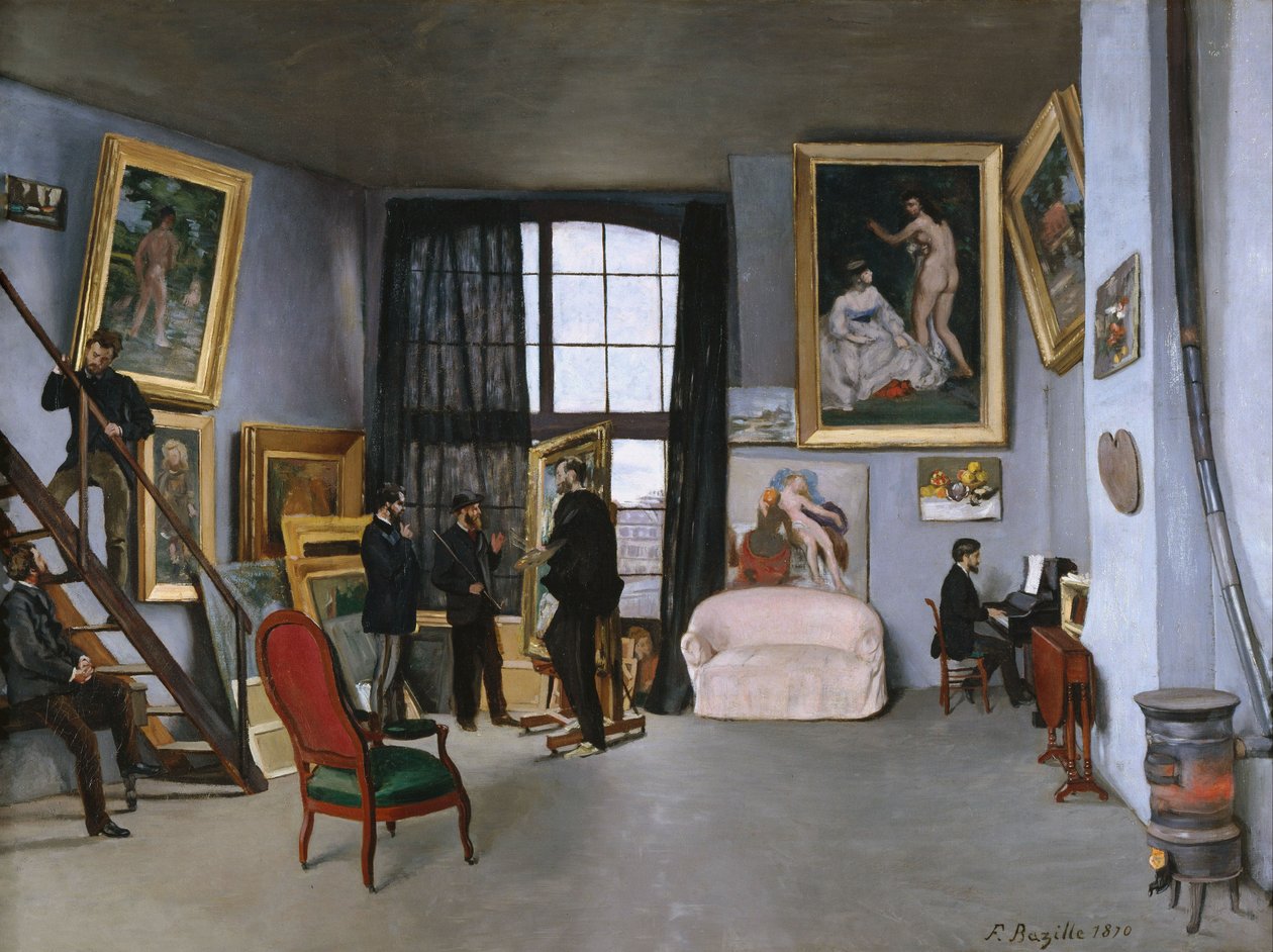 Bazille stúdiója alkotó: Frédéric Bazille