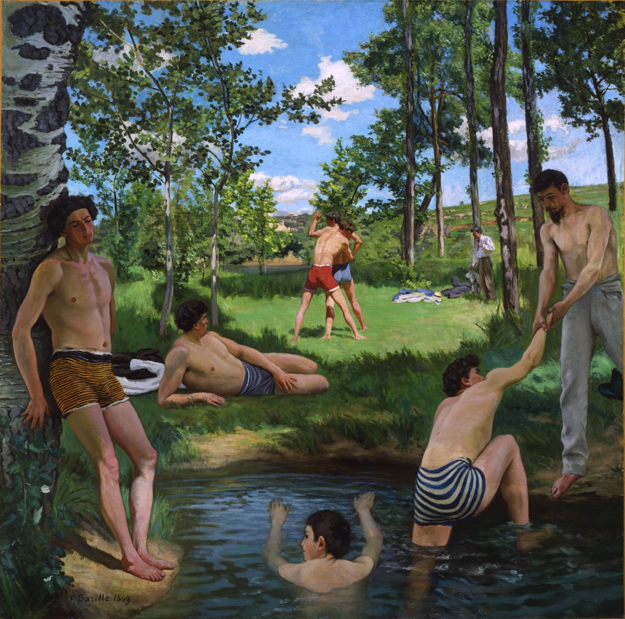 Nyári jelenet alkotó: Frédéric Bazille