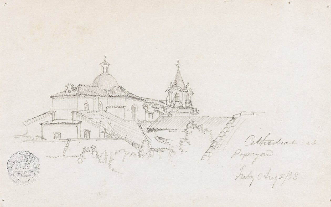 Katedrális Popayanban, Kolumbia alkotó: Frederic Edwin Church