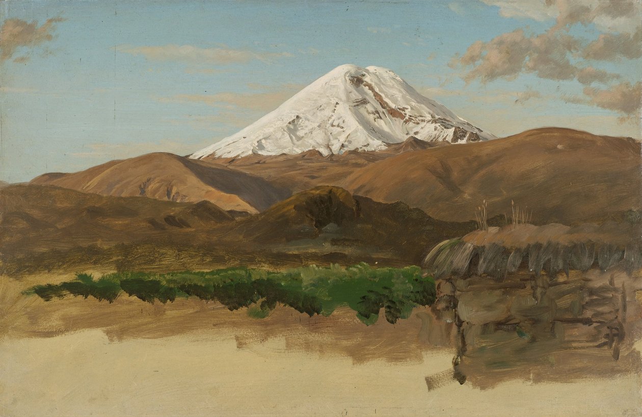A Chimborazo -hegy tanulmányozása, Ecuador alkotó: Frederic Edwin Church