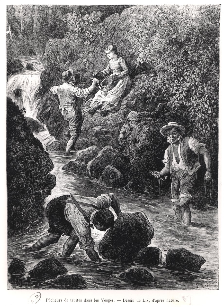 Pisztránghalászat a Vogézekben, 1887 alkotó: Frederic Theodore Lix
