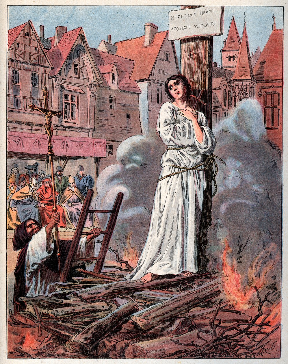 Jeanne of Arc a máglyán, 1430. alkotó: Frederic Theodore Lix