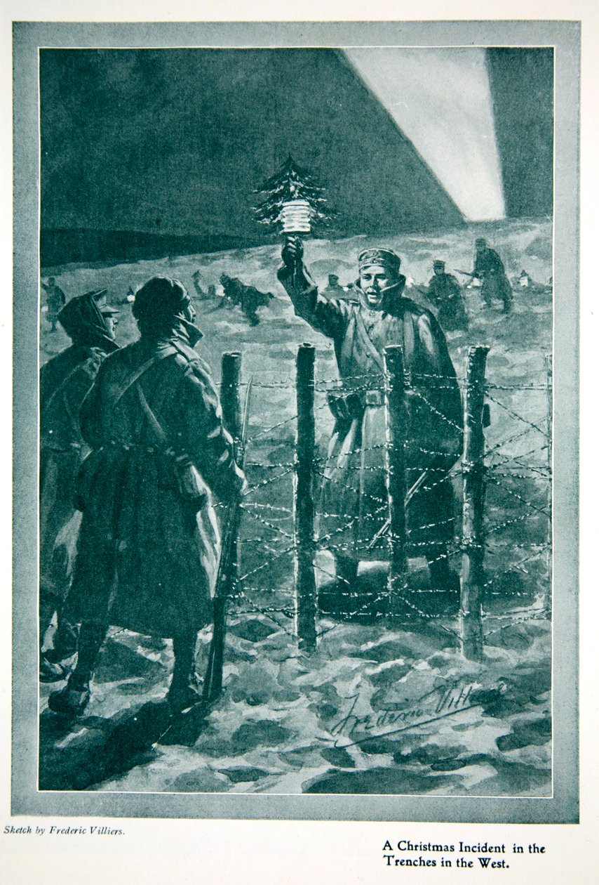 Az 1914-es karácsonyi fegyverszünet, „Az 1915-ös év: a figyelemre méltó eredmények és események feljegyzése”, 1915 alkotó: Frederic Villiers