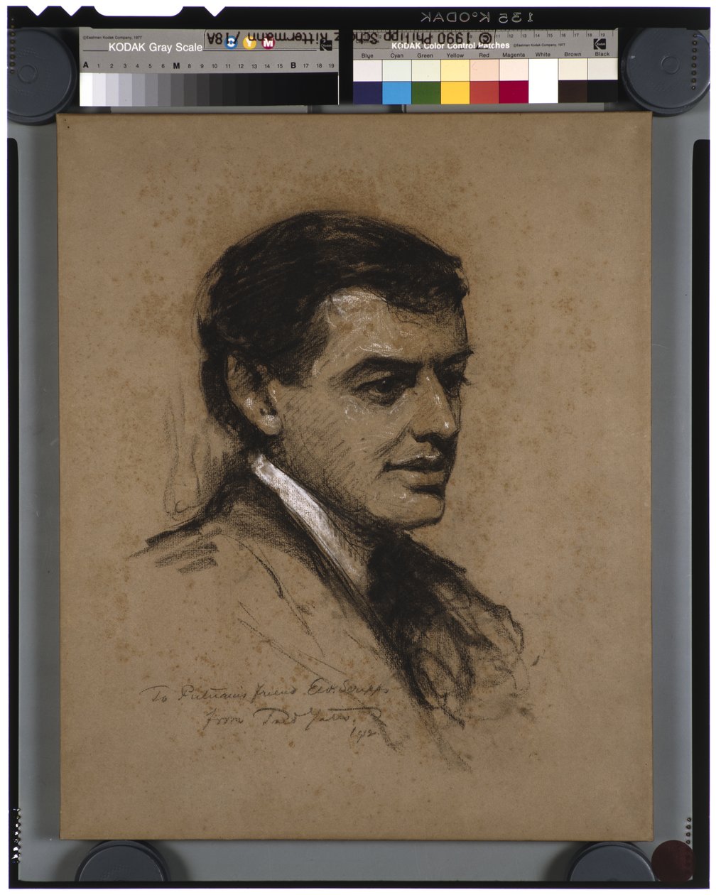 Arthur Putnam portréja, 1912 (szén, papíron) alkotó: Frederic Yates