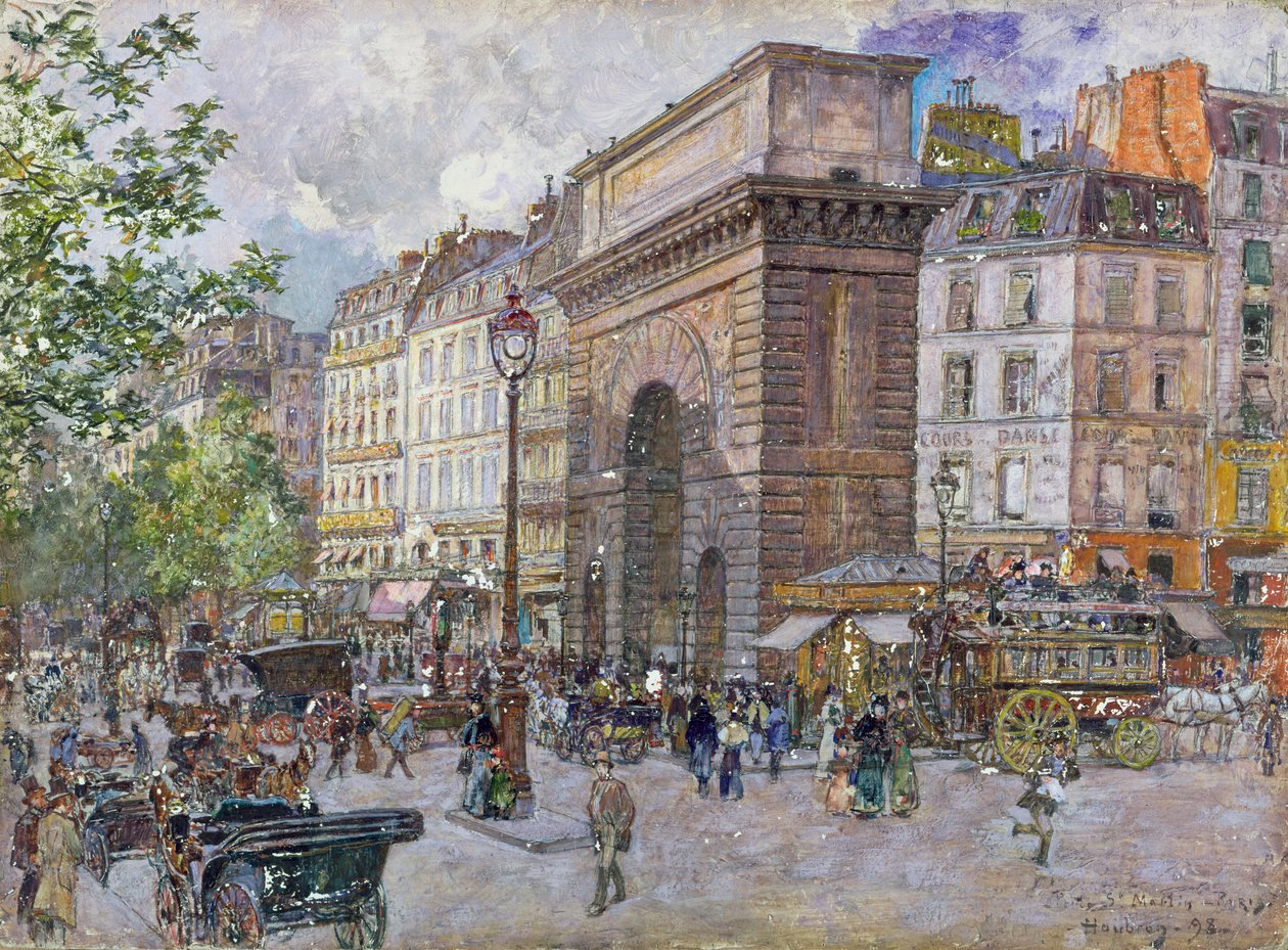 A Porte Saint-Martin, 1898 alkotó: Frederic Anatole Houbron