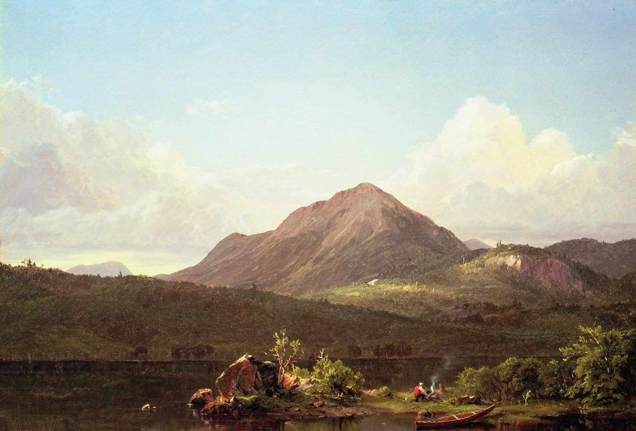 Tábortűz a Maine-i vadonban alkotó: Frederic Edwin Church