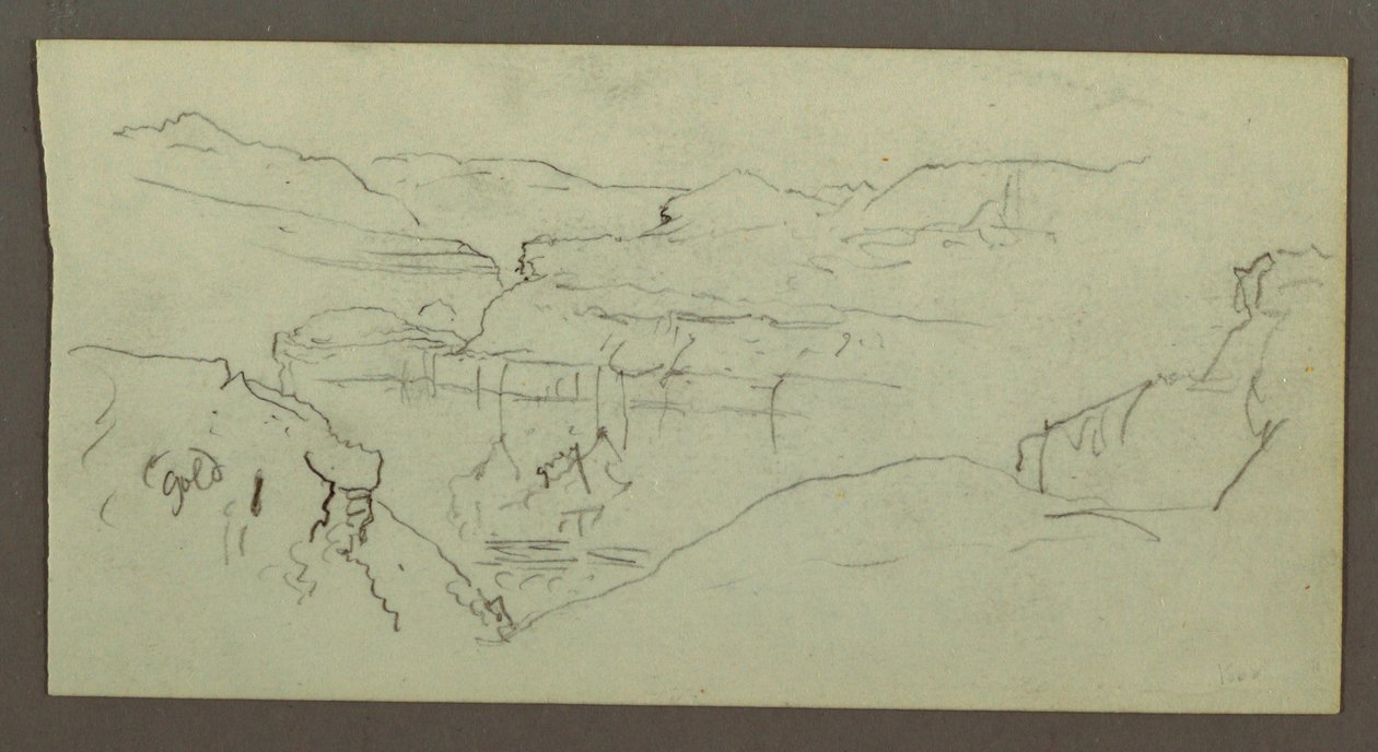Rajz, Canyon, talán 1868 alkotó: Frederic Edwin Church