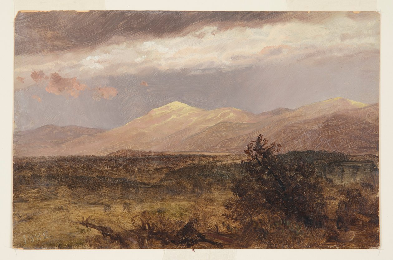 Rajz, Catskills a naplementében, 1882 alkotó: Frederic Edwin Church