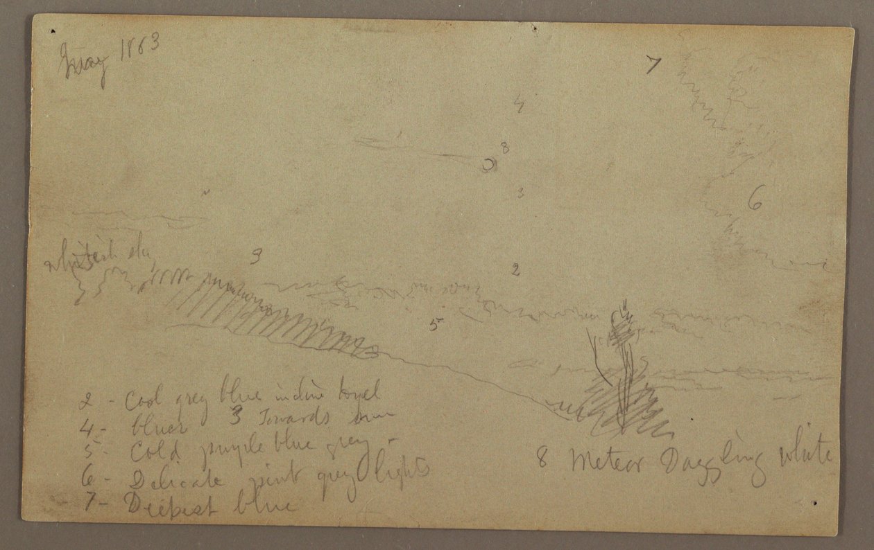 Rajz, Felhős égbolt, 1863 alkotó: Frederic Edwin Church