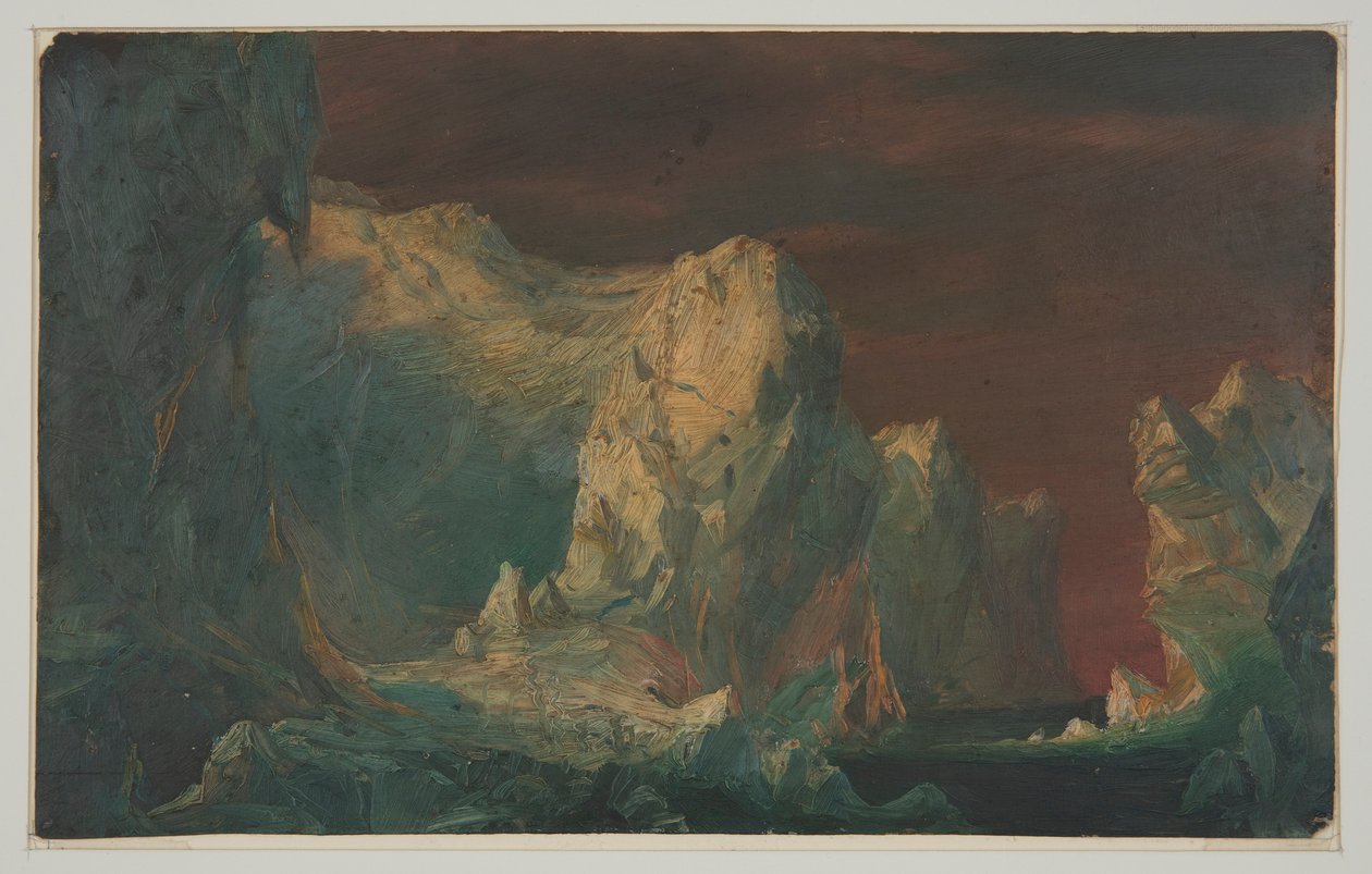 Rajz, Jéghegy fantázia, valószínűleg 1859 alkotó: Frederic Edwin Church