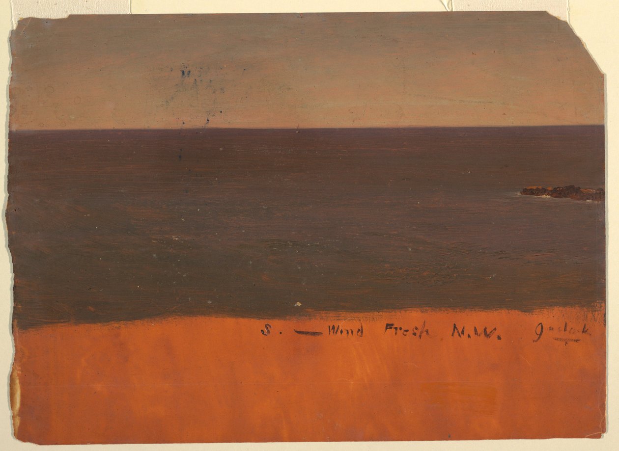 Rajz, Maine partja, 1850 körül alkotó: Frederic Edwin Church