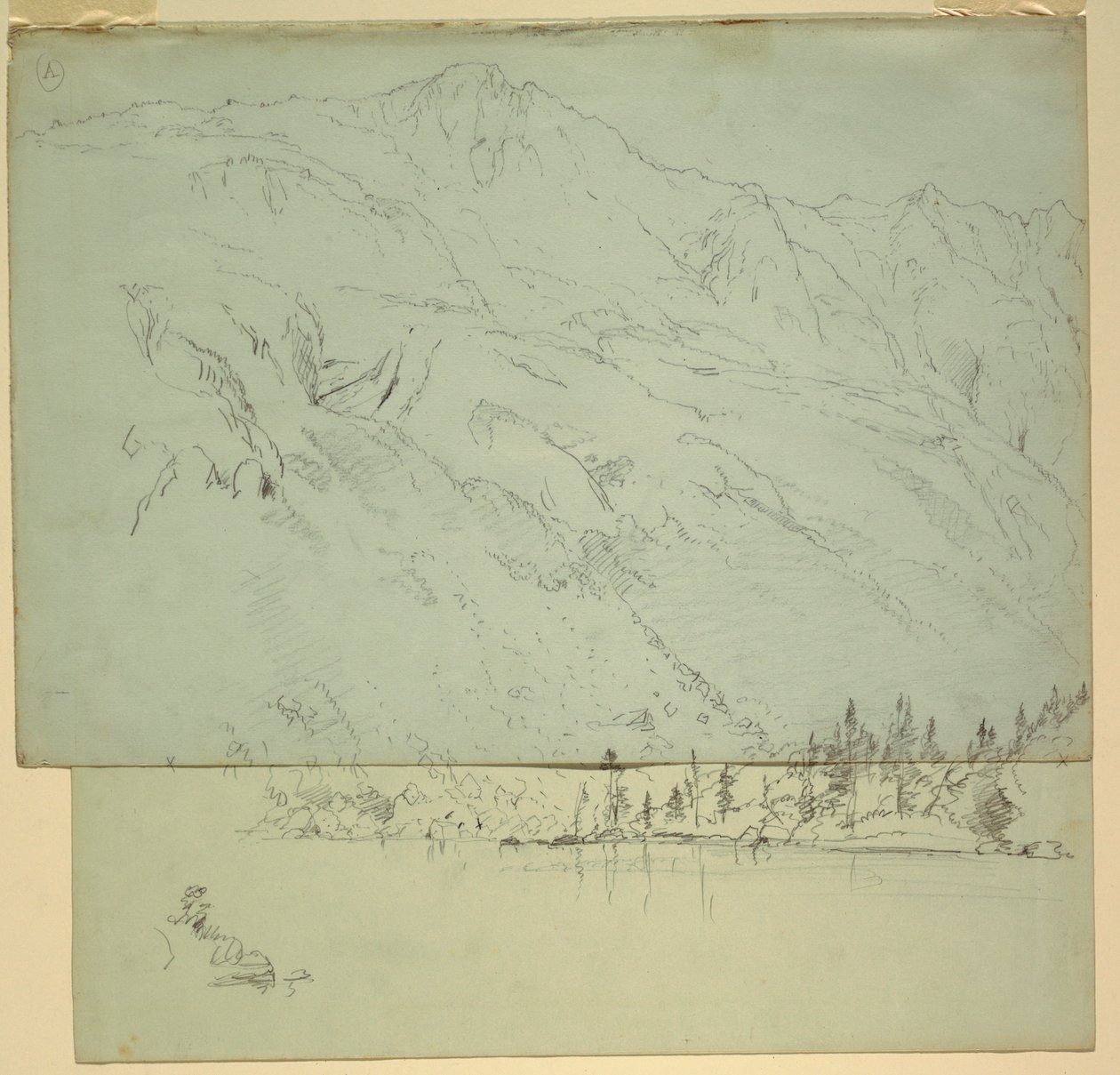 Rajz, Katadhin-hegy, Maine, 1870-78 alkotó: Frederic Edwin Church
