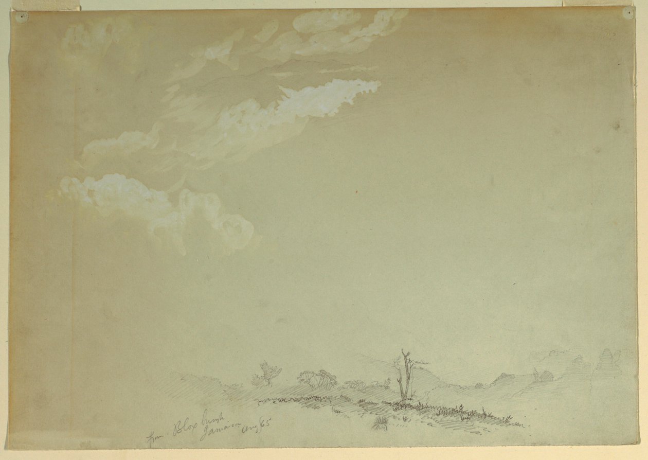 Rajz, vázlatok, Bloxburgh, Jamaica, 1865 alkotó: Frederic Edwin Church