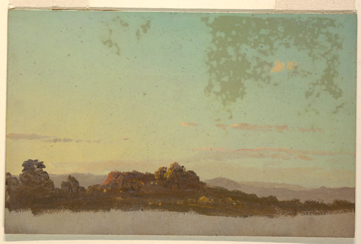 Rajz, Nyári táj, 1870-80 alkotó: Frederic Edwin Church