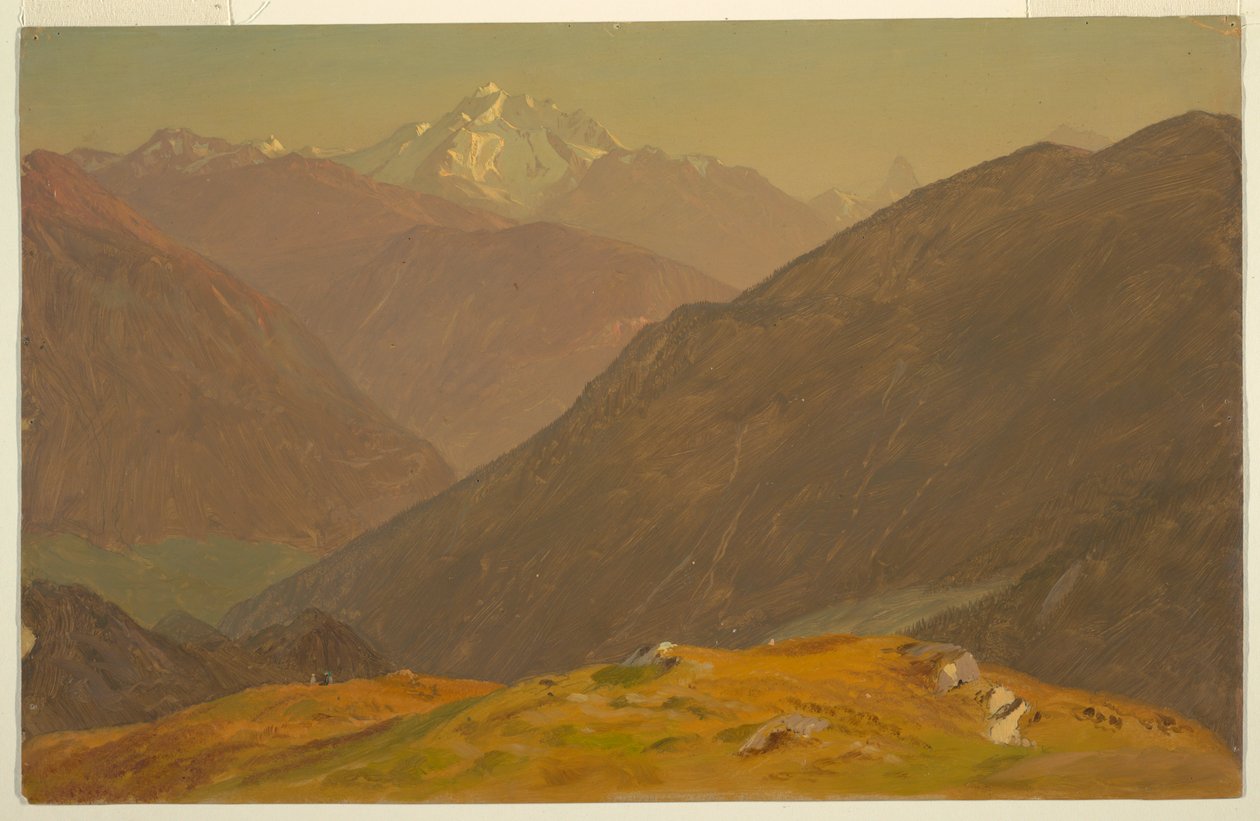 Rajz, A Gell, Berchtesgeden közelében, 1868 alkotó: Frederic Edwin Church