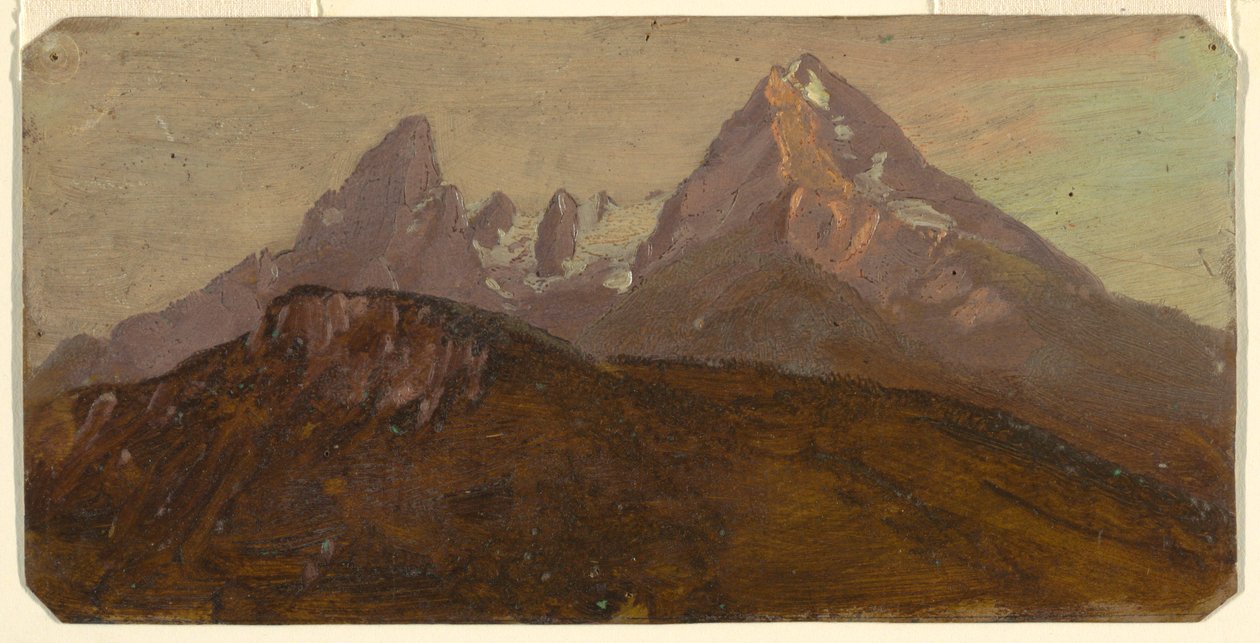 Rajz, A Watzmann, Berchtesgaden, Bajorország, 1868 alkotó: Frederic Edwin Church