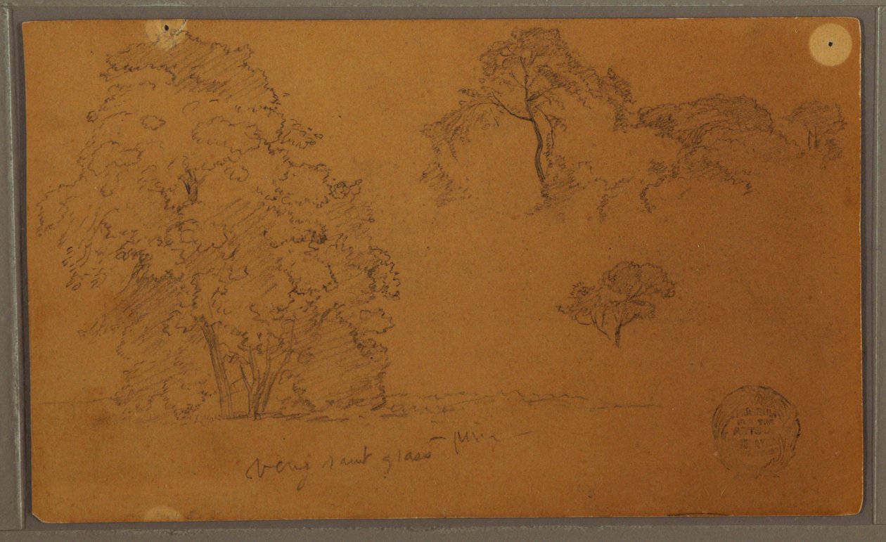 Rajz, Fák, 1857 alkotó: Frederic Edwin Church