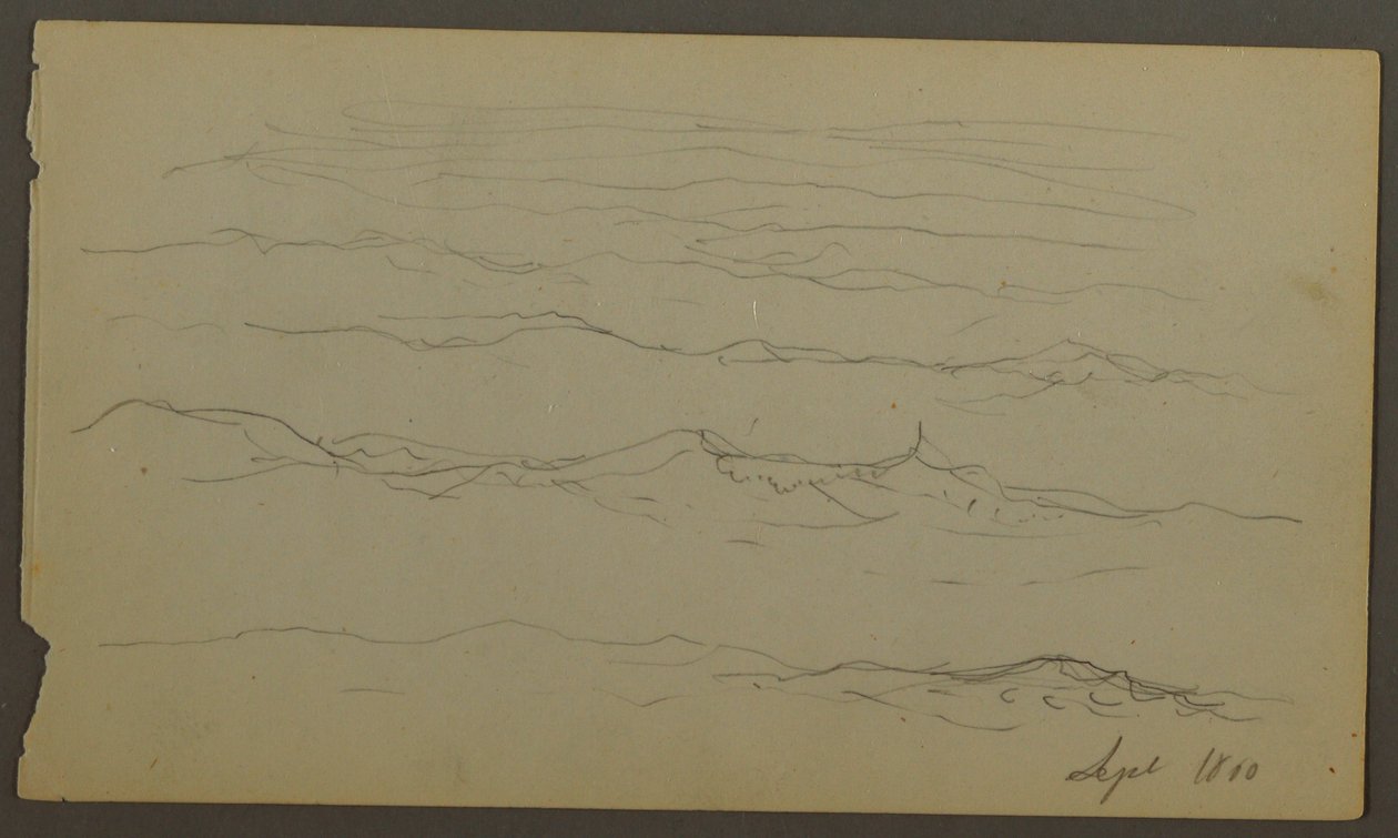 Rajz, Hullámok, 1860 alkotó: Frederic Edwin Church