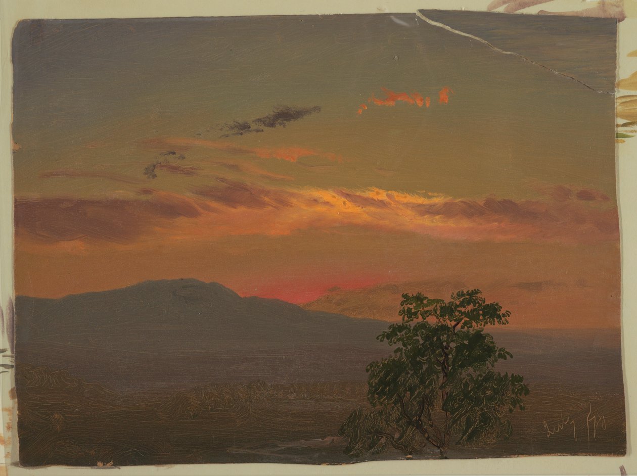 Táj naplementekor, Hudson, N.Y. alkotó: Frederic Edwin Church