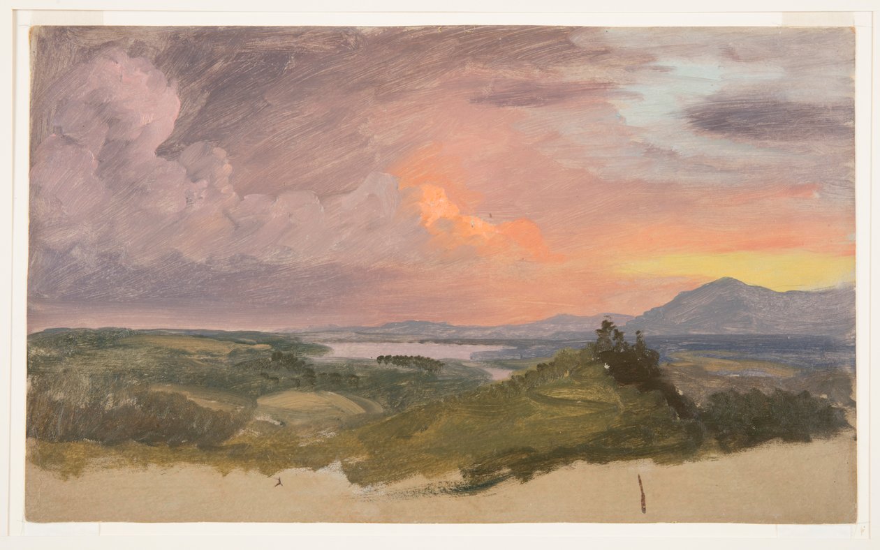 Naplemente a Hudson-völgyben alkotó: Frederic Edwin Church