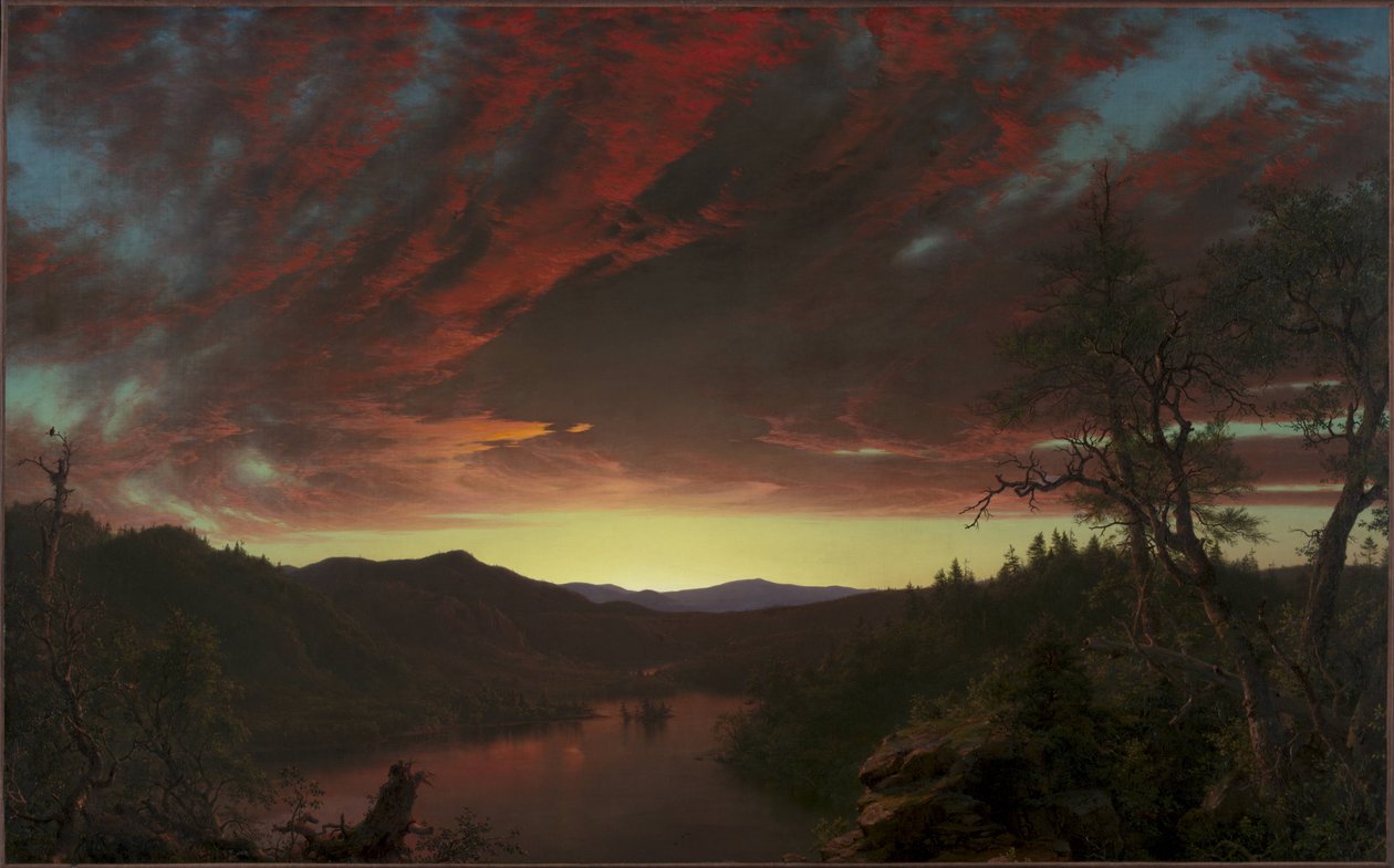 Alkonyat a vadonban alkotó: Frederic Edwin Church