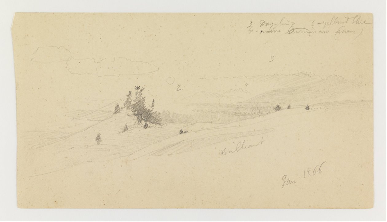 erdős dombtető, dombos völgy, napfény alkotó: Frederic Edwin Church