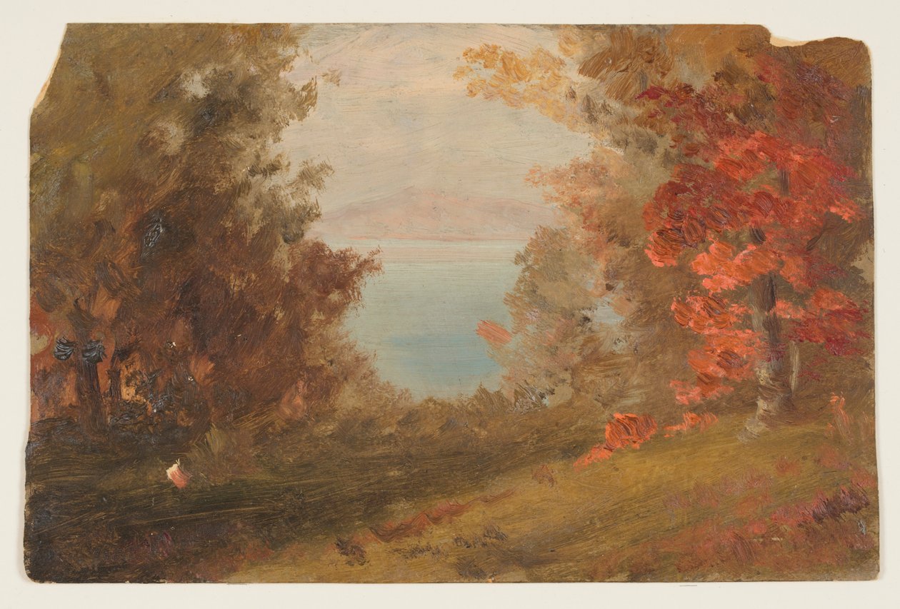 Erdei jelenet ősszel alkotó: Frederic Edwin Church