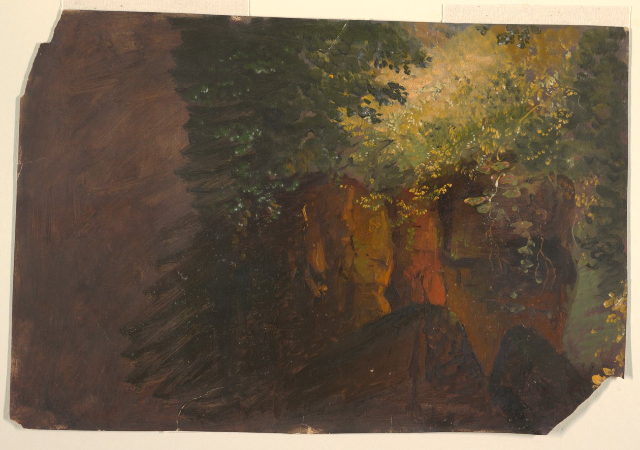 Erdei jelenet sziklákkal alkotó: Frederic Edwin Church