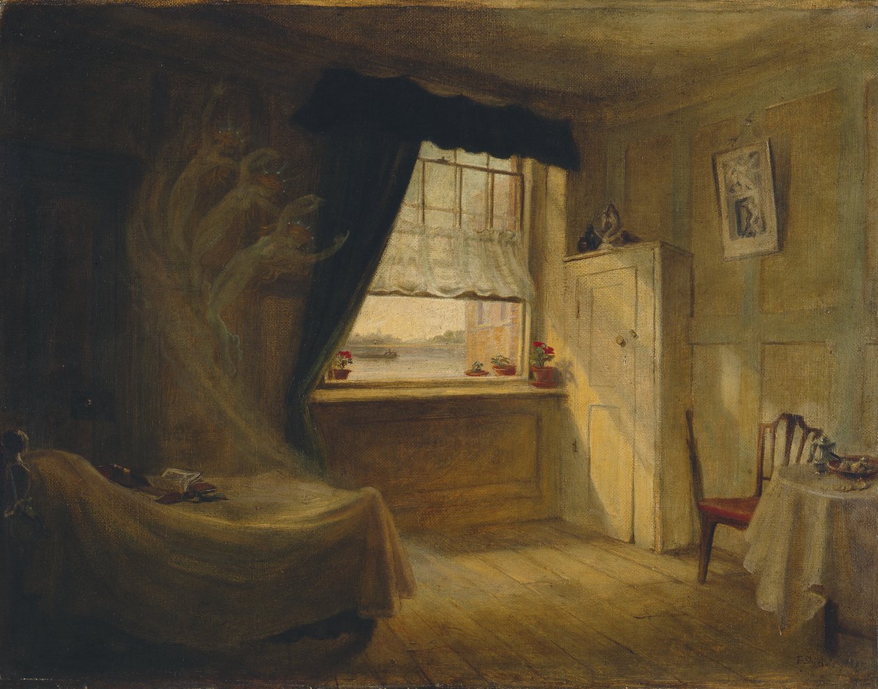 William Blake szobája alkotó: Frederic James Shields