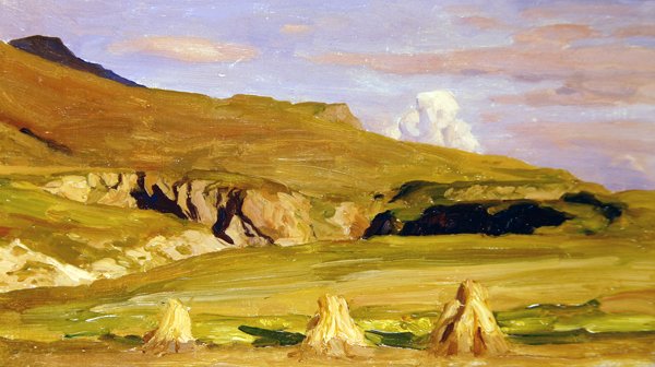 Kukoricatáblák (olaj a panelen) alkotó: Frederic Leighton